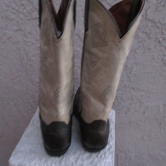 EIGHT SECOND ANGEL ~ COWGIRL WESTERN BOOTS ~ 6 ~ EMBROIDERY ~ LOGO ~ DISTRESSED - Picture 5 of 12